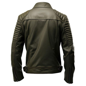 Army Green Scooter Jacket — back view