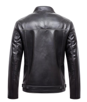 Smoke Grey Motorcycle Jacket — back view