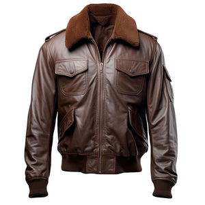 Coffee A2 Aviator Jacket — side view