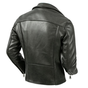Black Brando Moto Jacket — back view
