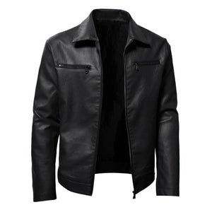 Black Steampunk Cafe Racer Jacket — side view