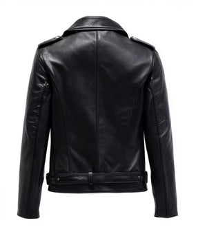 Black Vanguard Moto Jacket — back view