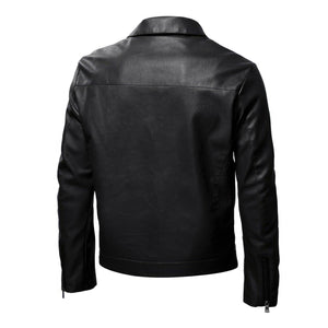 Black Steampunk Cafe Racer Jacket — back view