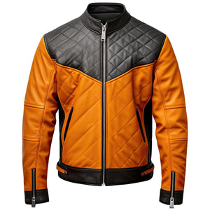 Mustard Black Moto Jacket — side view