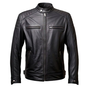 Black Multi Pocket Racer Jacket — side view
