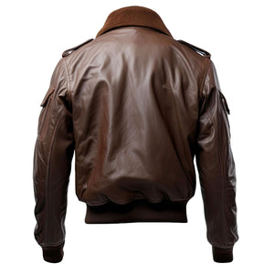 Coffee A2 Aviator Jacket — back view