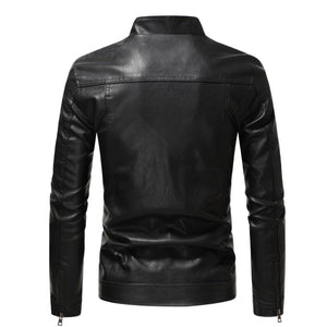 Black Vintage Racer Jacket — back view
