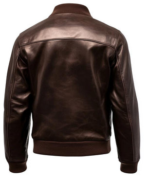 Brown Richmond Bomber Jacket — back view