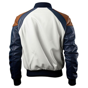 White Navy Bomber Jacket
