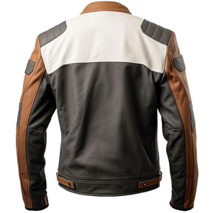 Quilted Moto Rider Jacket — back view