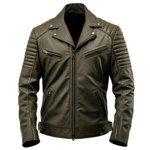 Army Green Scooter Jacket — side view