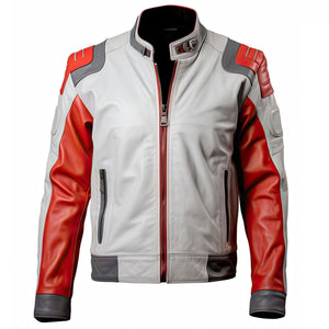 Red Grey Rider Jacket
