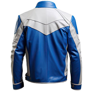 Royal Blue Cafe Racer Jacket