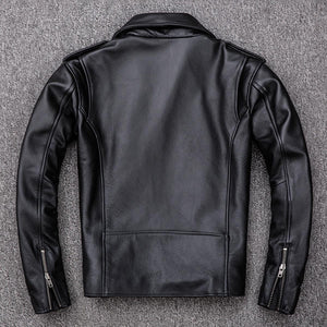 Black Brando Biker Jacket — detail view