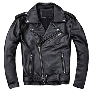 Black Brando Biker Jacket — side view