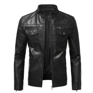 Black Vintage Racer Jacket — side view