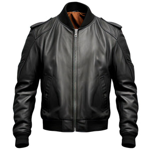 Black Sterling Bomber Jacket — side view