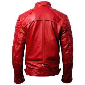 Red Retro Cafe Racer Jacket