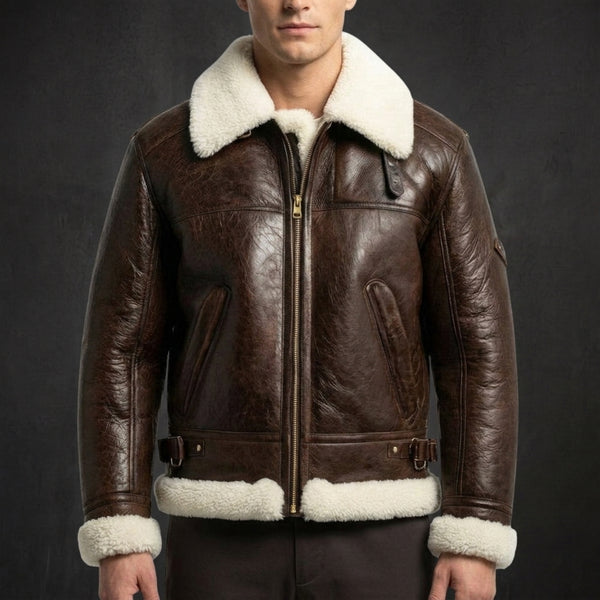 Brown Sterling Aviator Jacket