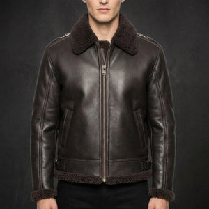 Dark Brown Sterling Aviator Jacket