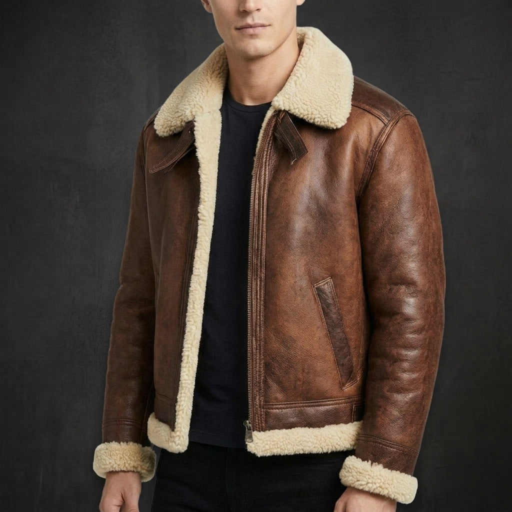 Brown Alden Shearling Jacket