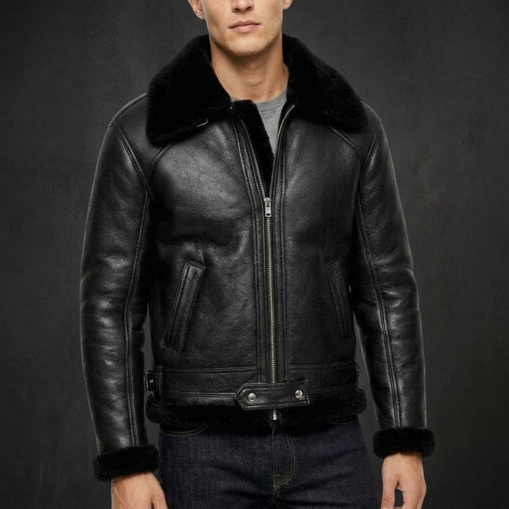 Black Northgate Shearling Jacket