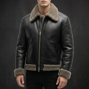 Grey Whitmore Shearling Jacket