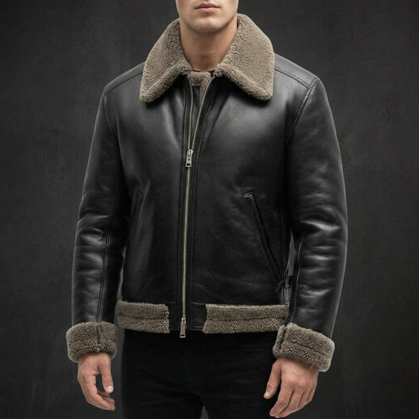 Grey Whitmore Shearling Jacket