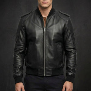 Black Sterling Bomber Jacket