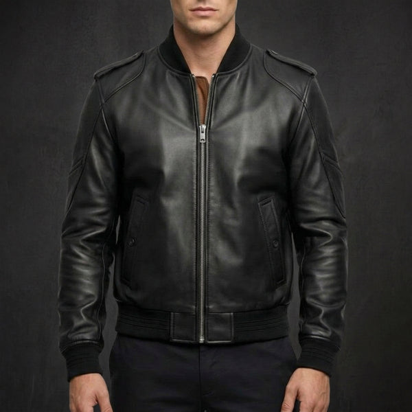 Black Sterling Bomber Jacket