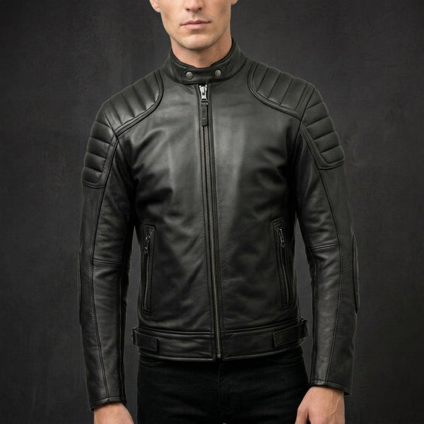 Black Quilted Moto Jacket