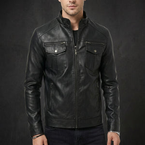 Black Vintage Racer Jacket