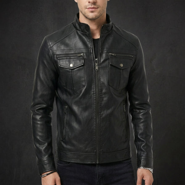 Black Vintage Racer Jacket