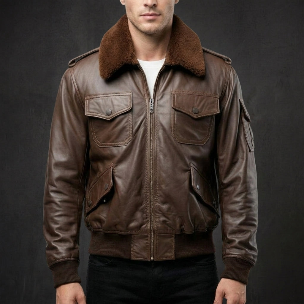 Coffee A2 Aviator Jacket