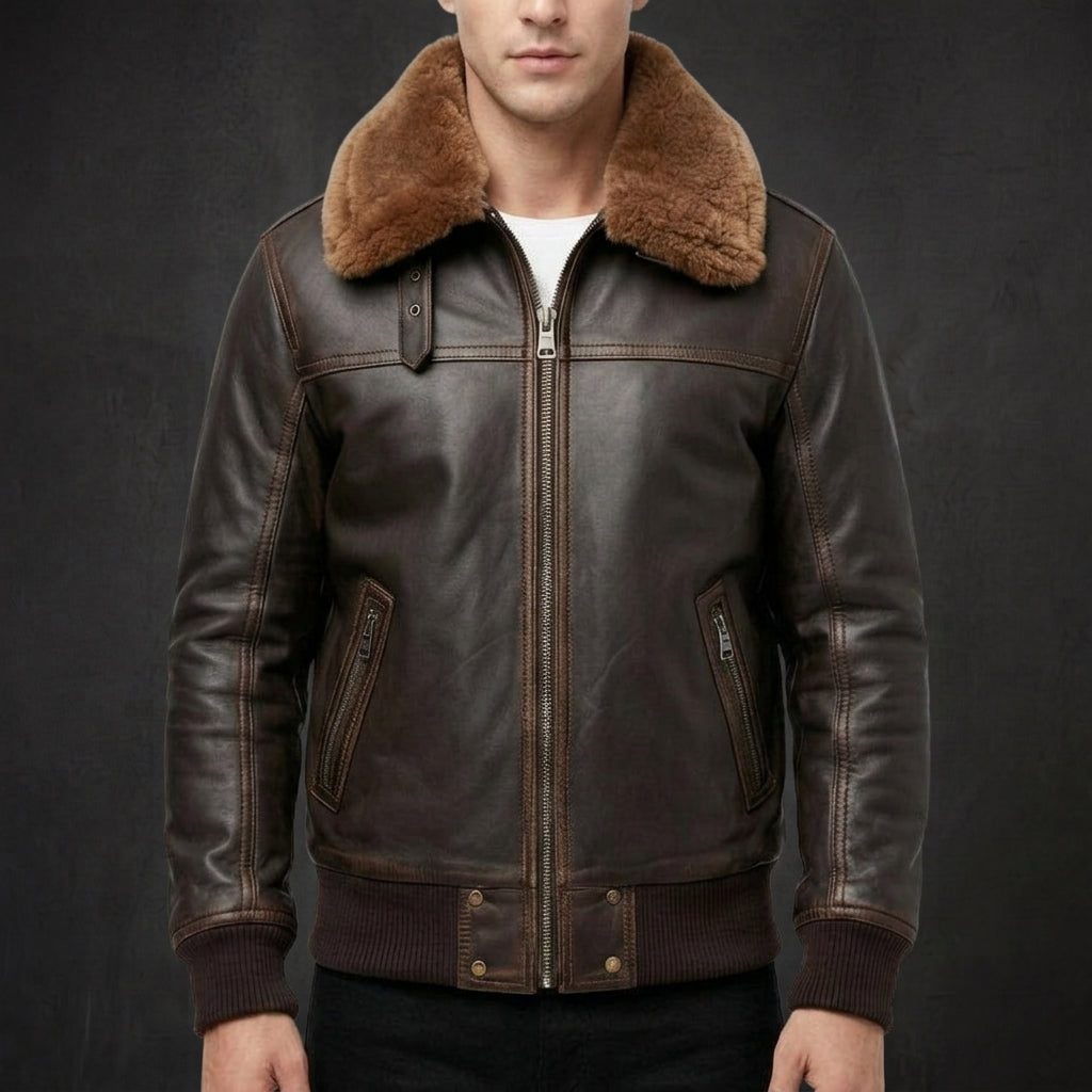 Dark Brown B3 Bomber Jacket