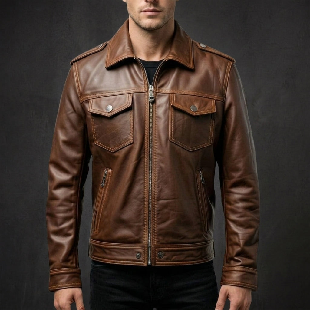 Dark Brown Trucker Jacket