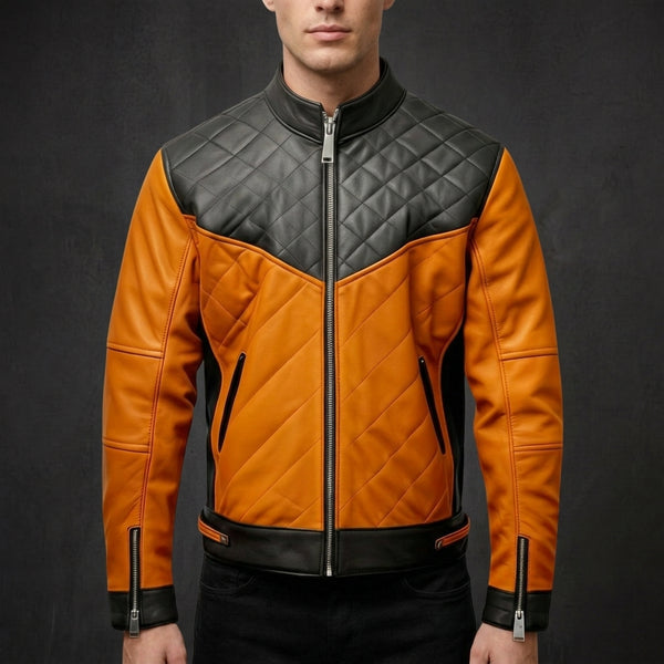 Mustard Black Moto Jacket