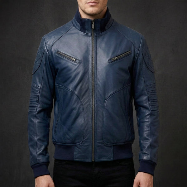 Navy Ashford Aviator Jacket