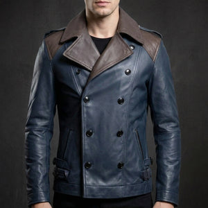 Navy Brown Trench Coat