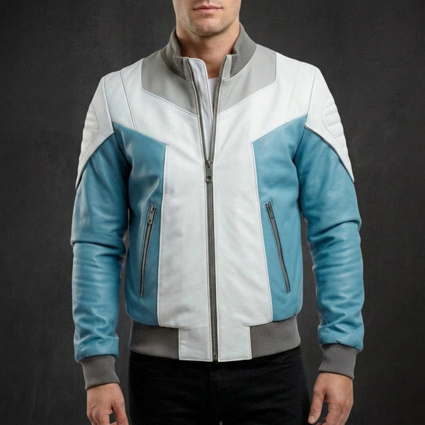 Sky Blue Aviator Jacket